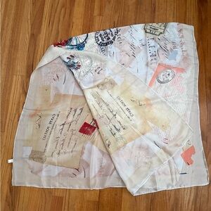 Long silk scarf with graphic - Excellent condition